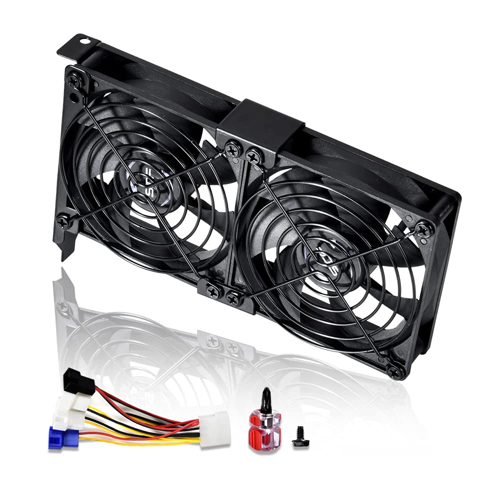 SCCCF Dual 92mm Graphic Card Fans, Graphics Card Cooler, Video Card VGA Cooler, PCI Slot Fan GPU Cooler