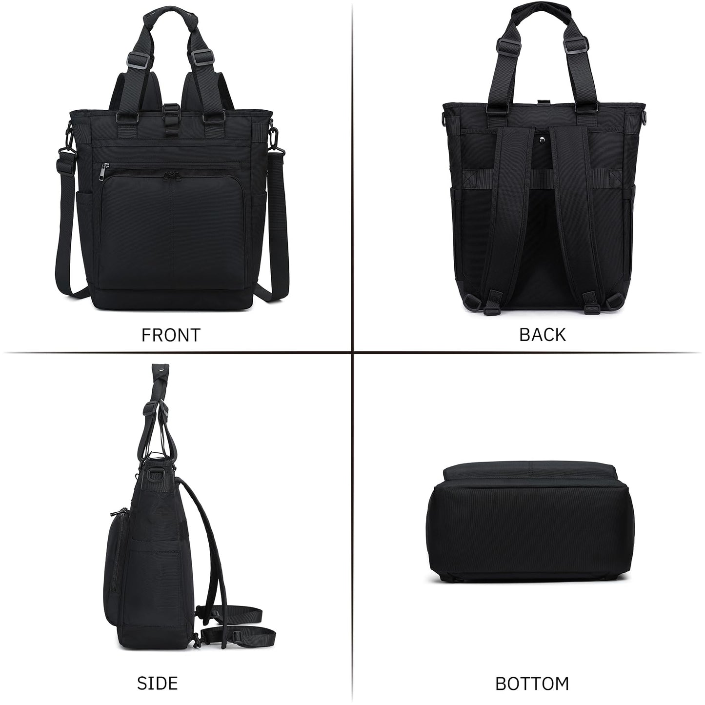 mygreen Tokyo Tote Messenger Backpack Convertible Tote Bag and Backpack, Fits 15.6" Laptop