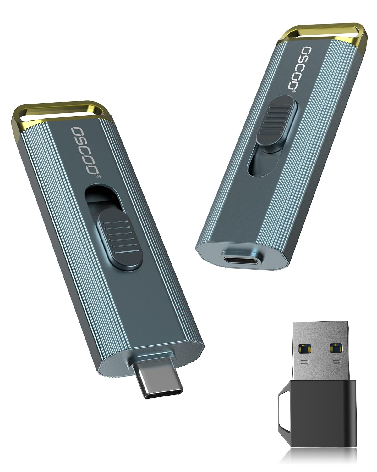 OSCOO 1 TB Portable SSD, bis zu 2100 MB/s, unterstützt Apple 4K 60fps ProRes, externe Festplatte USB 3.2 mit USB-C &amp; A für iPhone 15/16/17, Android, Mac &amp; PC, ideal für Fotografen und Content Creator