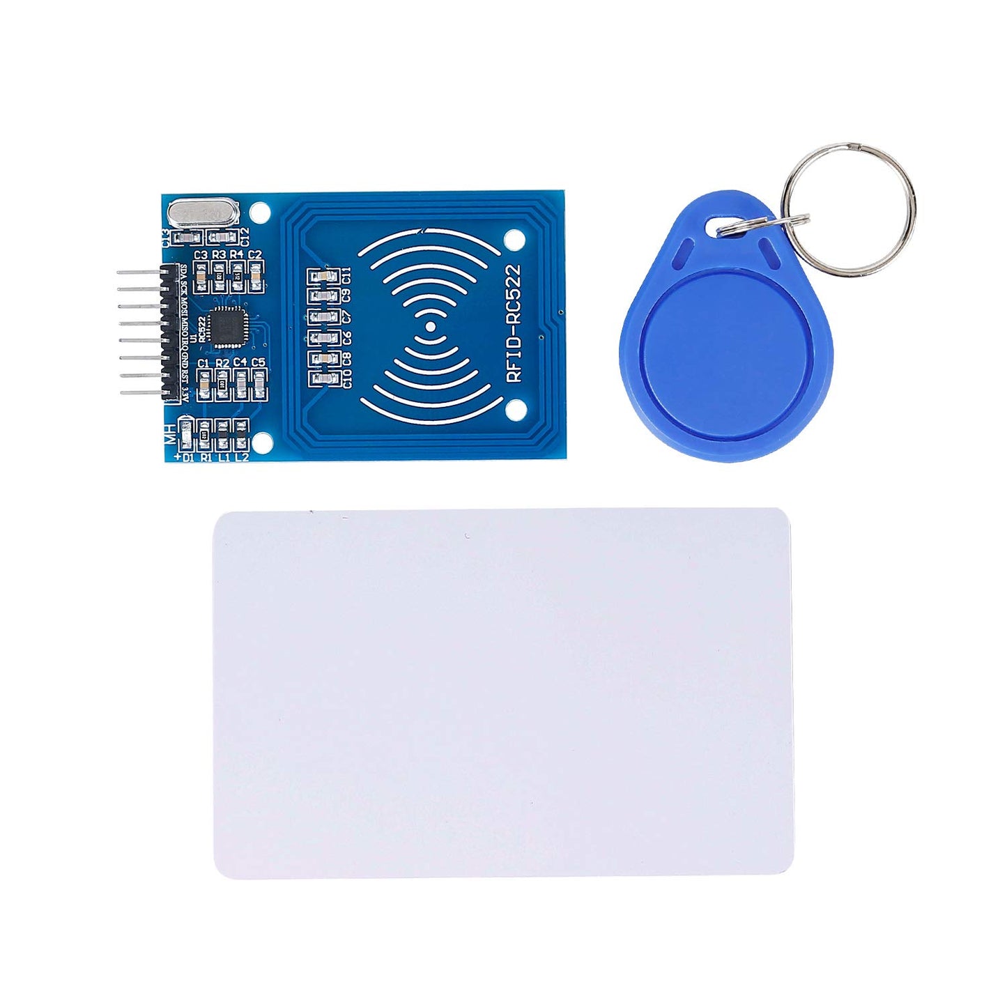 SunFounder Reader Module Kit Mifare RC522 Reader Module with S50 White Card and Key Ring Compatible with Arduino Raspberry Pi