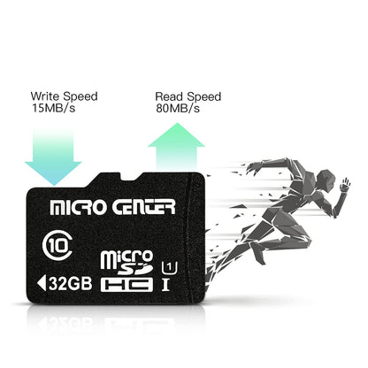 Micro Center 32GB Class 10 MicroSDHC Flash Memory Card with Adapter for Mobile Device Storage Phone, Tablet, Drone & Full HD Video Recording - 80MB/s UHS-I, C10, U1 (5 Pack)