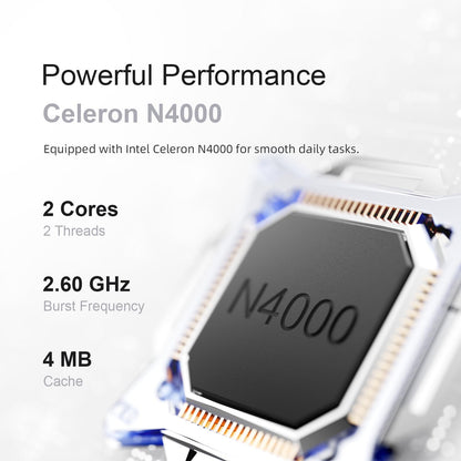 PONKLOIE Laptop Computer, Windows 11 Pro for Business & Students, 8GB RAM 256GB ROM, 11.6", N4000 Processor, 6-Port, HDMI, Bluetooth 5 & wifi5, Lightweight Mini Laptop for Office & Study(Pink)