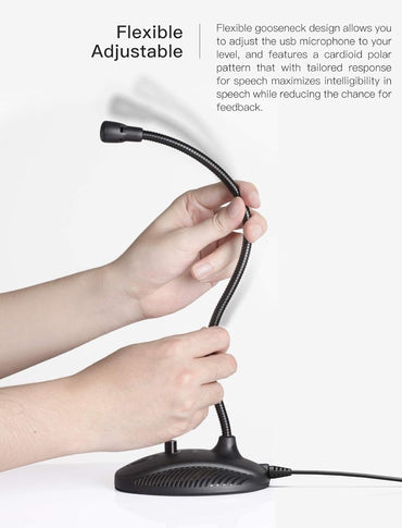 Fifine USB-Computermikrofon, Plug &amp; Play Desktop-Kondensatormikrofon für PC und Laptop, Stummschalttaste mit LED-Anzeige, kompatibel mit Windows/Mac, ideal für YouTube, Zoom, Aufnahmen, Twitch-Spiele (K054) 