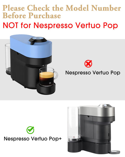 Riser Stand for Nespresso Vertuo Pop+, 3D Printed Coffee Machine Elevation Stand, Compatible with Standard and Deluxe Models, Accommodates Cups with Height Up to 7.48" or Shorter, Fits for YETI Rambler 20 oz Tumbler and Contigo Huron 16 oz Travel Mug