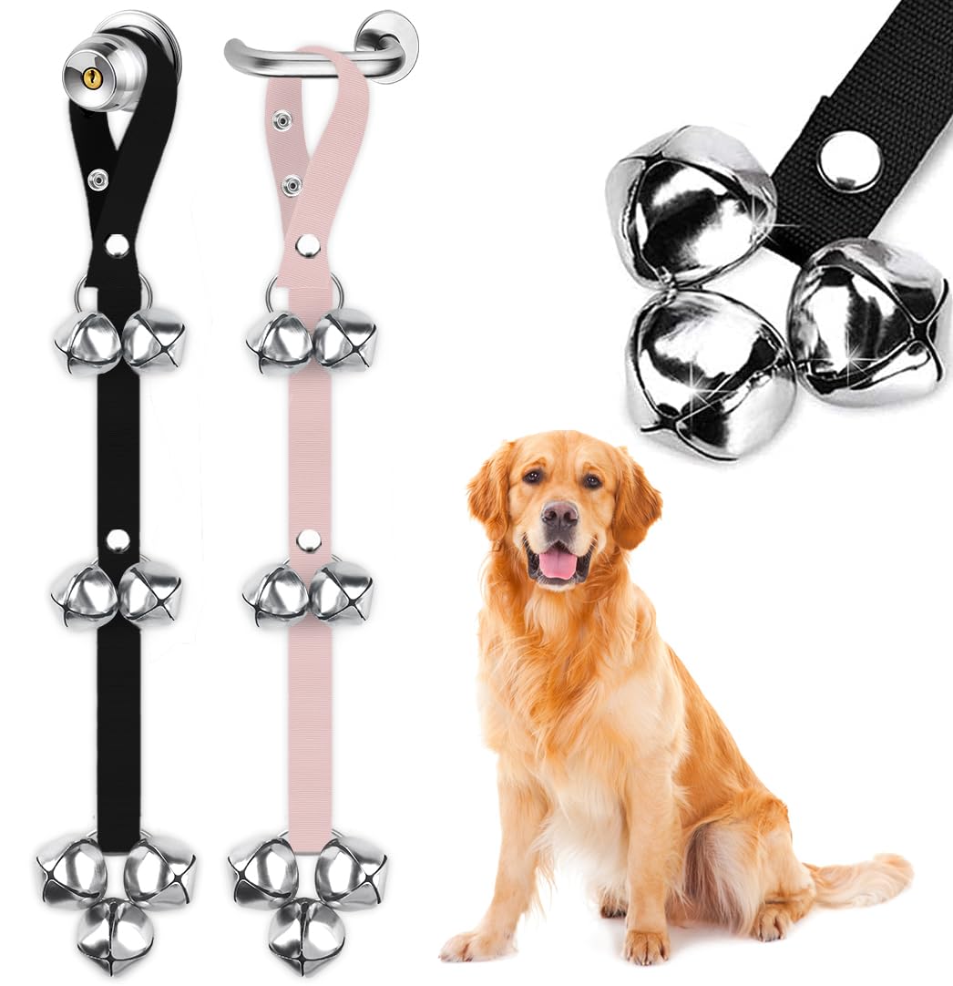 BLUETREE Dog Doorbells Premium Quality Training Potty Great Dog Bells Adjustable Door Bell Dog Bells for Potty Training Your Puppy The Easy Way - 7 Extra Large Loud 1.4 DoorBells