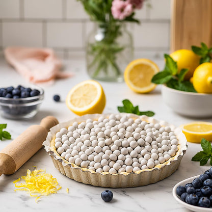 Mrs. Andersons Backgewichte für Kuchen | Natürliche Keramikkugeln zum Blindbacken | Hitzebeständig, lebensmittelecht, einfach in der Anwendung | Verhindert Schrumpfen, Aufblähen und Blasenbildung | Einzeln beschwerte Kugeln