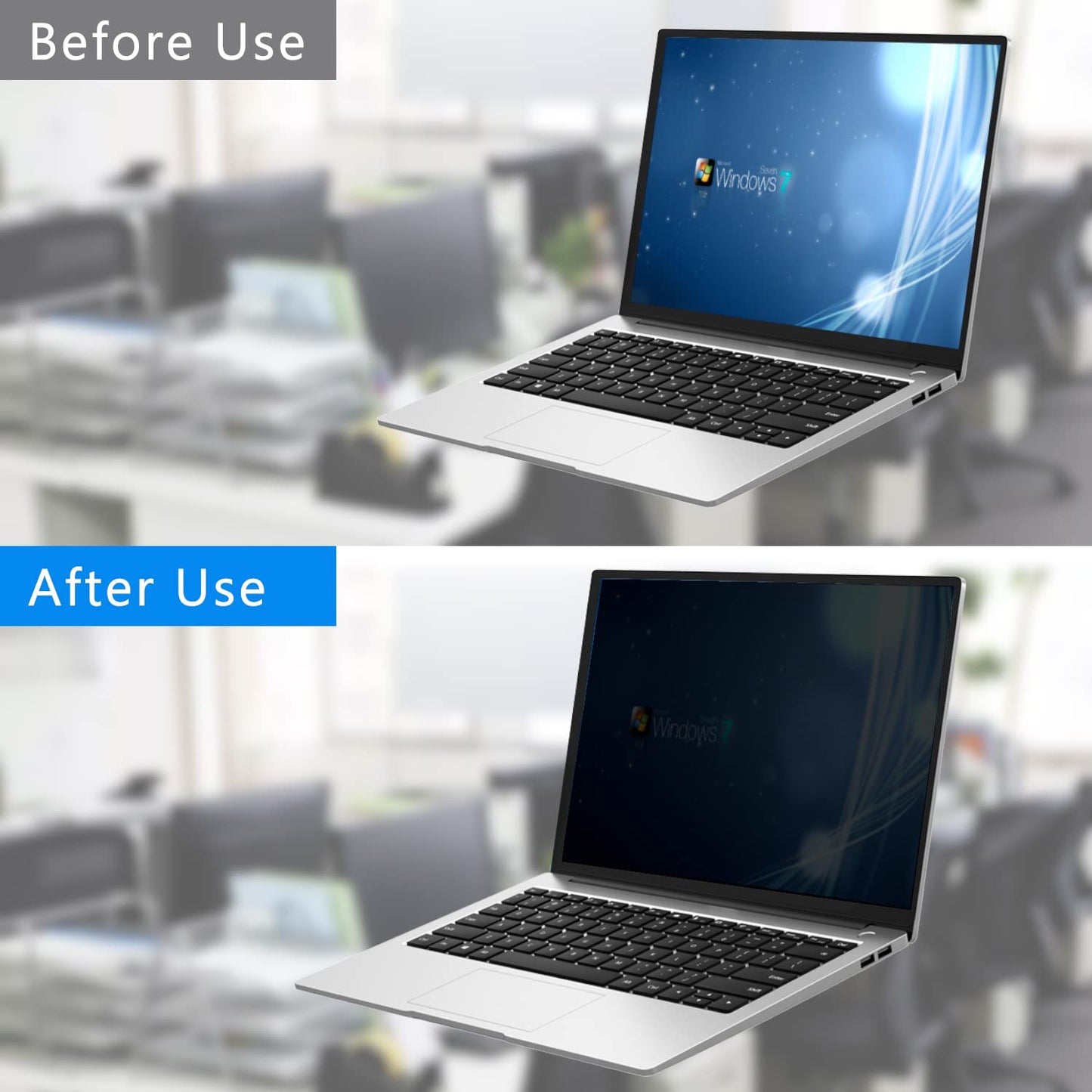 MUBUY-GOL 14.5" Laptop Privacy Screen Filter For Hp/Dell/Acer/Samsung/Asus/Thinkpad,14.5 Inch 16:10 Aspect, Anti Blue Light Anti Glare Laptop Screen Protector (12 5/16 x 7 11/16 Inch)