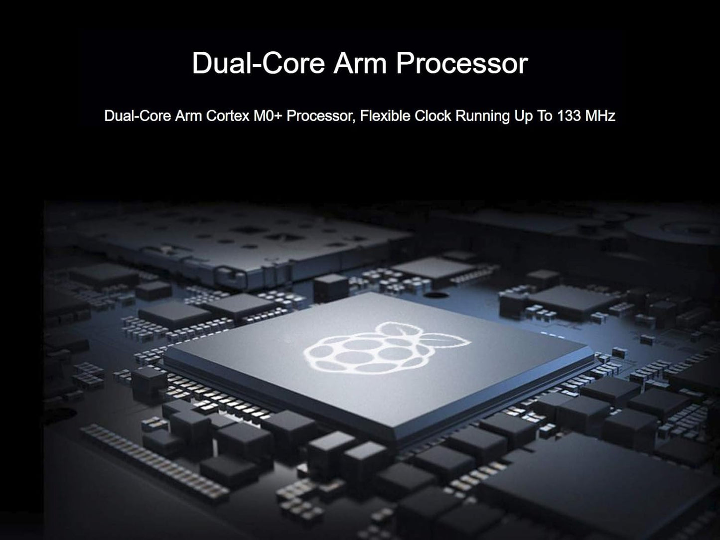 Waveshare Raspberry Pi Pico Mikrocontroller-Board mit RP2040 Chip, Dual-Core Arm Cortex M0+ Prozessor, 264 KB SRAM, 2 MB Flash, 26x GPIO, SPI, I2C, UART, PWM, ADC, USB 1.1, inklusive Stiftleiste und Kabel 