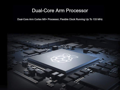 Waveshare Raspberry Pi Pico Mikrocontroller-Board mit RP2040 Chip, Dual-Core Arm Cortex M0+ Prozessor, 264 KB SRAM, 2 MB Flash, 26x GPIO, SPI, I2C, UART, PWM, ADC, USB 1.1, inklusive Stiftleiste und Kabel 