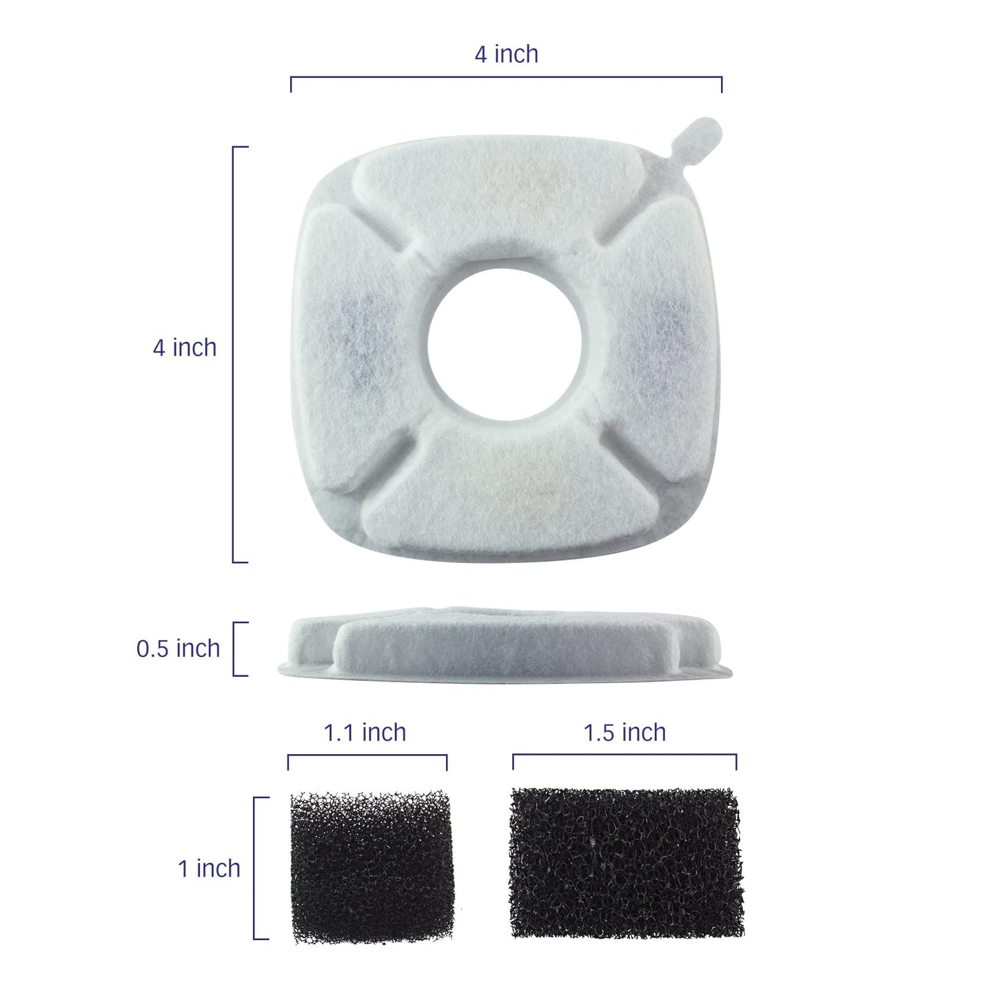 PET STANDARD Water Filters, Compatible with VEKEN® 95oz/2.8L Fountain, Pack of 12