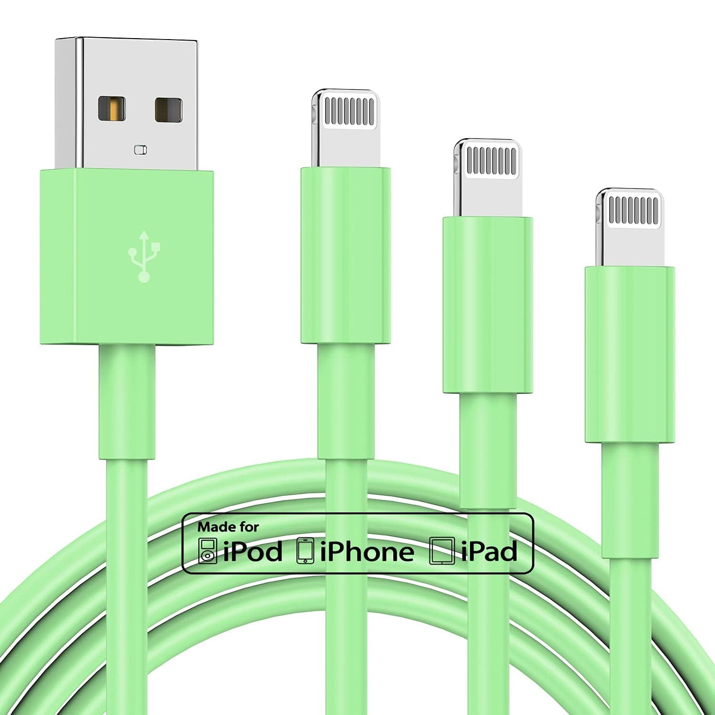 3 Pack Apple MFi Certified Charger Cable 6ft, Lightning to USB Cable Cord 6 Foot, 2.4A Fast Charging,Apple Phone Long Chargers for iPhone 13/12/11/11Pro/11Max/ X/XS/XR/XS Max/8/7/6