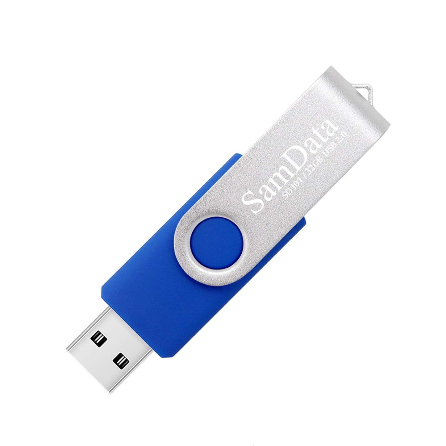 SamData USB 2.0 Flash Drive 32GB, 3 Pack Thumb Drive Swivel Memory Stick External Storage (3 Colors: Blue Green Red)