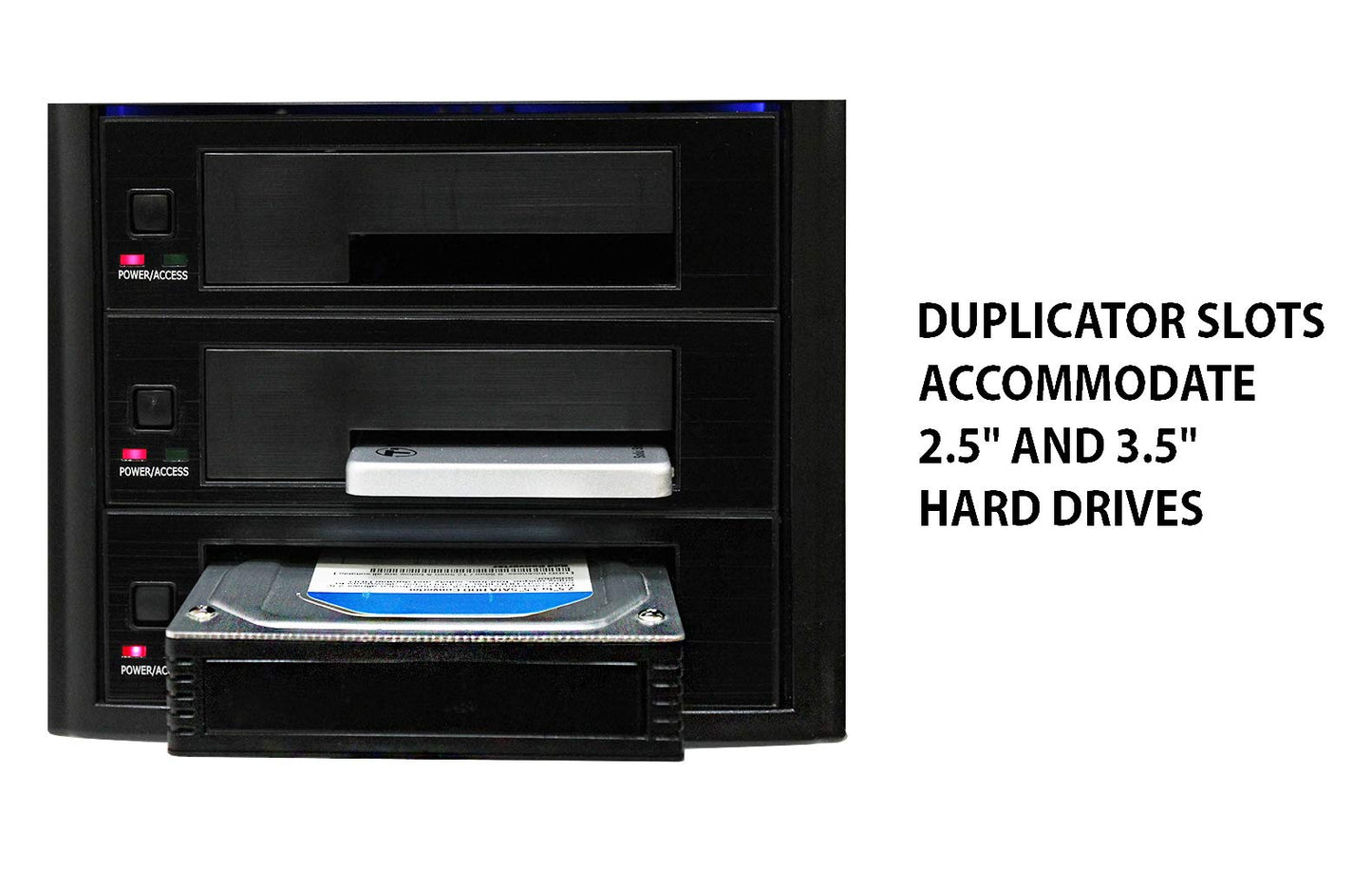Systor 1:1 HDD/SSD Hard Drive Duplicator - 5.4GB/Min - Standalone Copier & Eraser/Sanitizer for Multiple SATA 3.5 Disk & 2.5 Solid State Drives - Copy Speeds of up to 90MB/Sec (SYS101HS-DP)