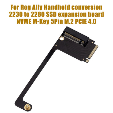 Suckoo SSD-Erweiterungskarte für Asus ROG Ally Handheld (2230 auf 2280) mit hoher Kapazität, NVMe M-Key NGFF M.2 PCIe 4.0/3.0 Gold Finger Adapter, 90°-Winkel, Schwarz
