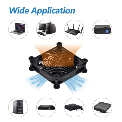 Quiet 80mm USB Fan, 5V USB Portable Cooling Fan for Flat Panel Xbox DVR PlayStation Router TV Receiver Computer Cabinet Cooler