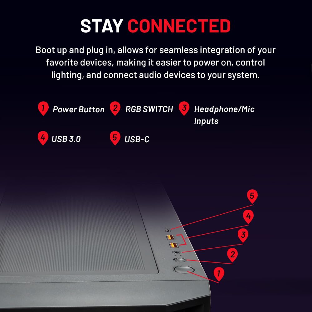 Skytech Gaming Rampage Desktop PC, Ryzen 7 7800X3D 4.2 GHz (5GHz), NVIDIA RTX 5070 Ti 16GB, 1TB Gen4 NVMe SSD, 32GB DDR5 RAM 5600 RGB, 850W Gold ATX 3 PSU, 360mm ARGB AIO, Wi-Fi, Win 11