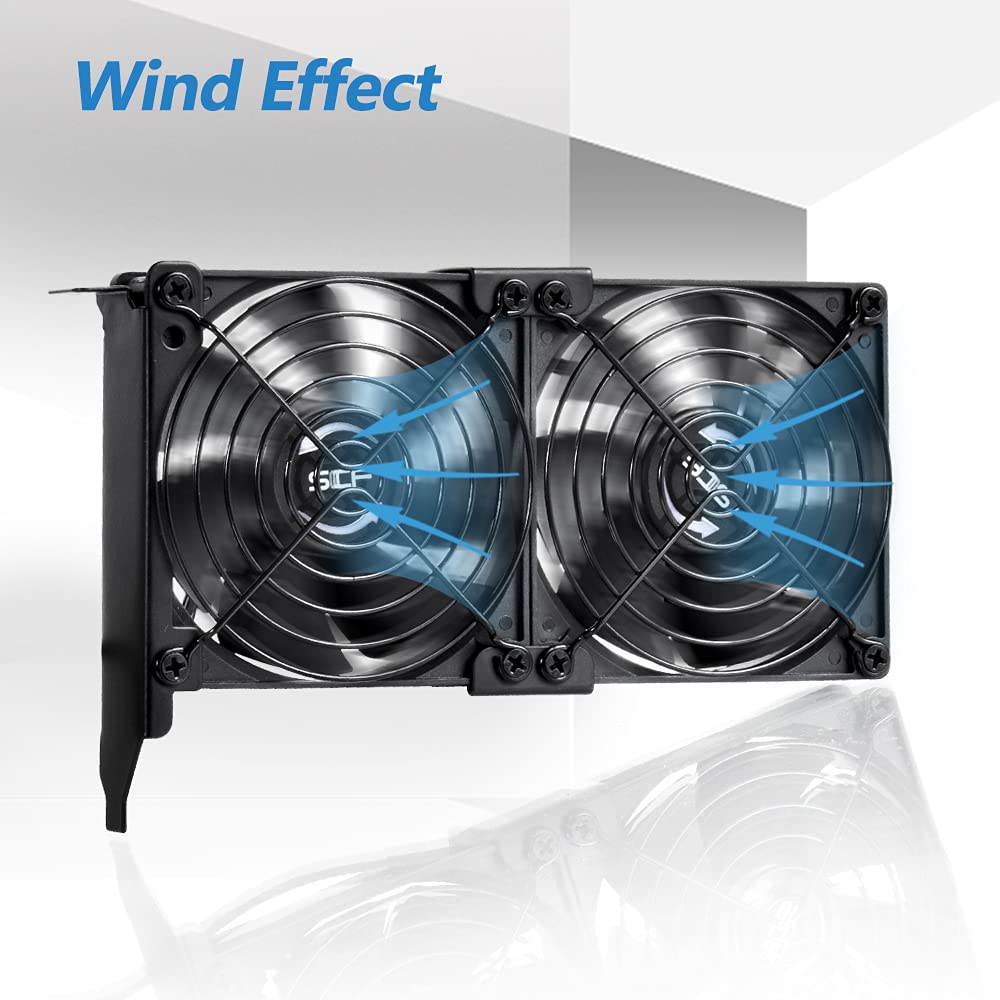 SCCCF Dual 92mm Graphic Card Fans, Graphics Card Cooler, Video Card VGA Cooler, PCI Slot Fan GPU Cooler