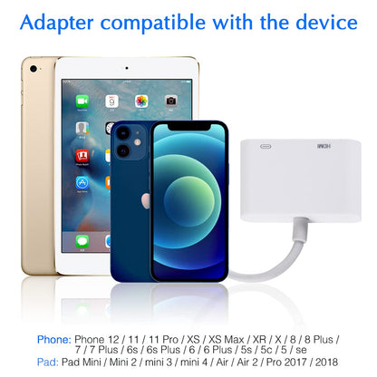 [Apple MFi-zertifiziert] Lightning-auf-HDMI-Adapter für iPhone und Fernseher, iPhone HDMI-Adapter 1080p Digital AV Sync Bildschirmanschlusskabel, kompatibel mit iPhone 14/13/12/11/XS/XR/X/8/7, keine Stromversorgung erforderlich