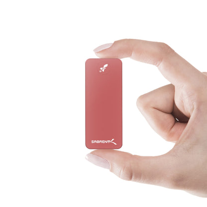 SABRENT 1TB Rocket Nano Externe Aluminium-SSD Bis zu 1000MB/s (Pink) (SB-1TB-NANO-PNK) 