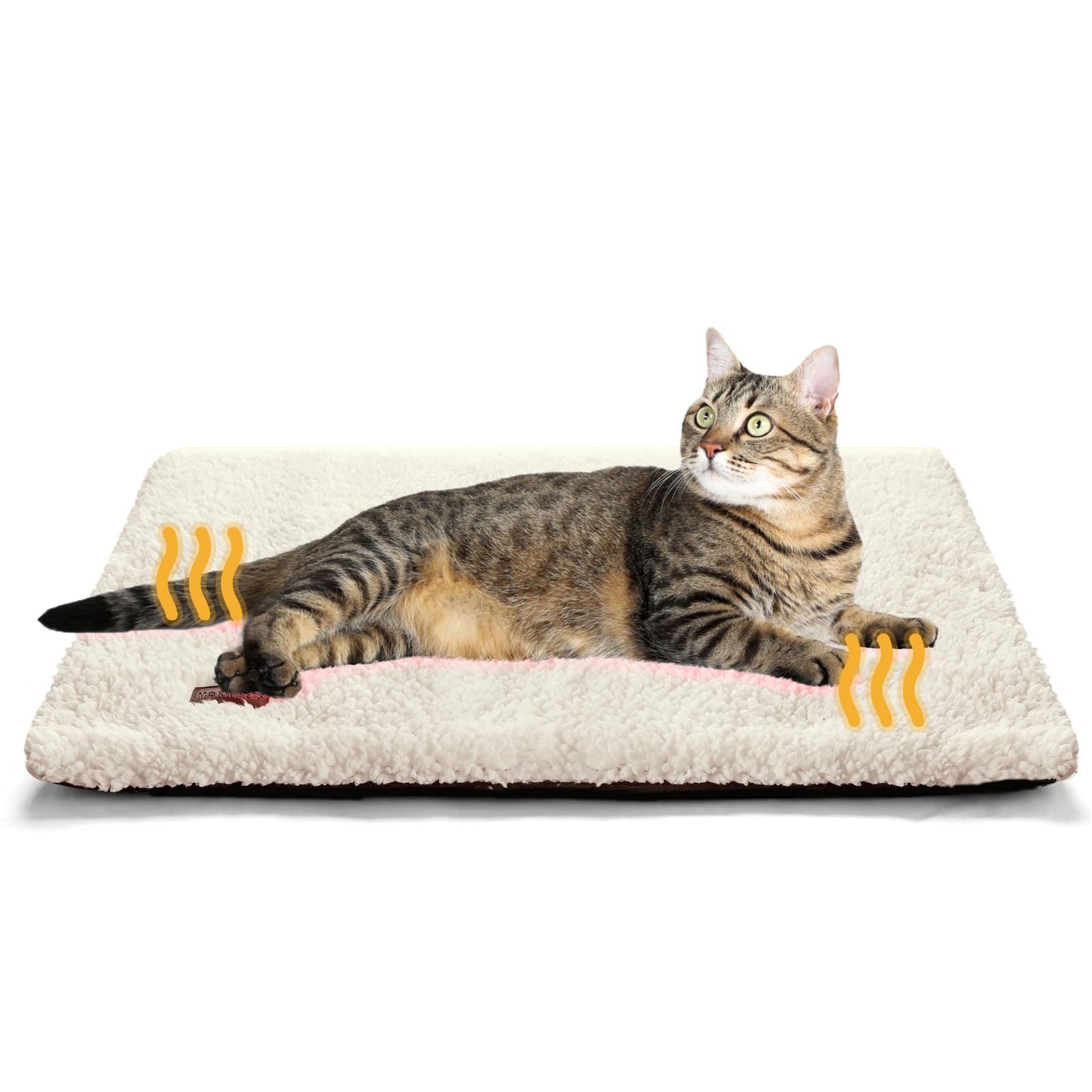 Self Warming Cat Bed Self Heating Cat Dog Mat 24 x 18 inch Extra Warm Thermal Pet Pad for Indoor Outdoor Pets with Removable Cover Non-Slip Bottom Washable Non Electric