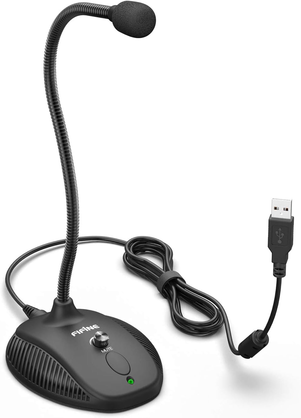 Fifine USB-Computermikrofon, Plug &amp; Play Desktop-Kondensatormikrofon für PC und Laptop, Stummschalttaste mit LED-Anzeige, kompatibel mit Windows/Mac, ideal für YouTube, Zoom, Aufnahmen, Twitch-Spiele (K054) 
