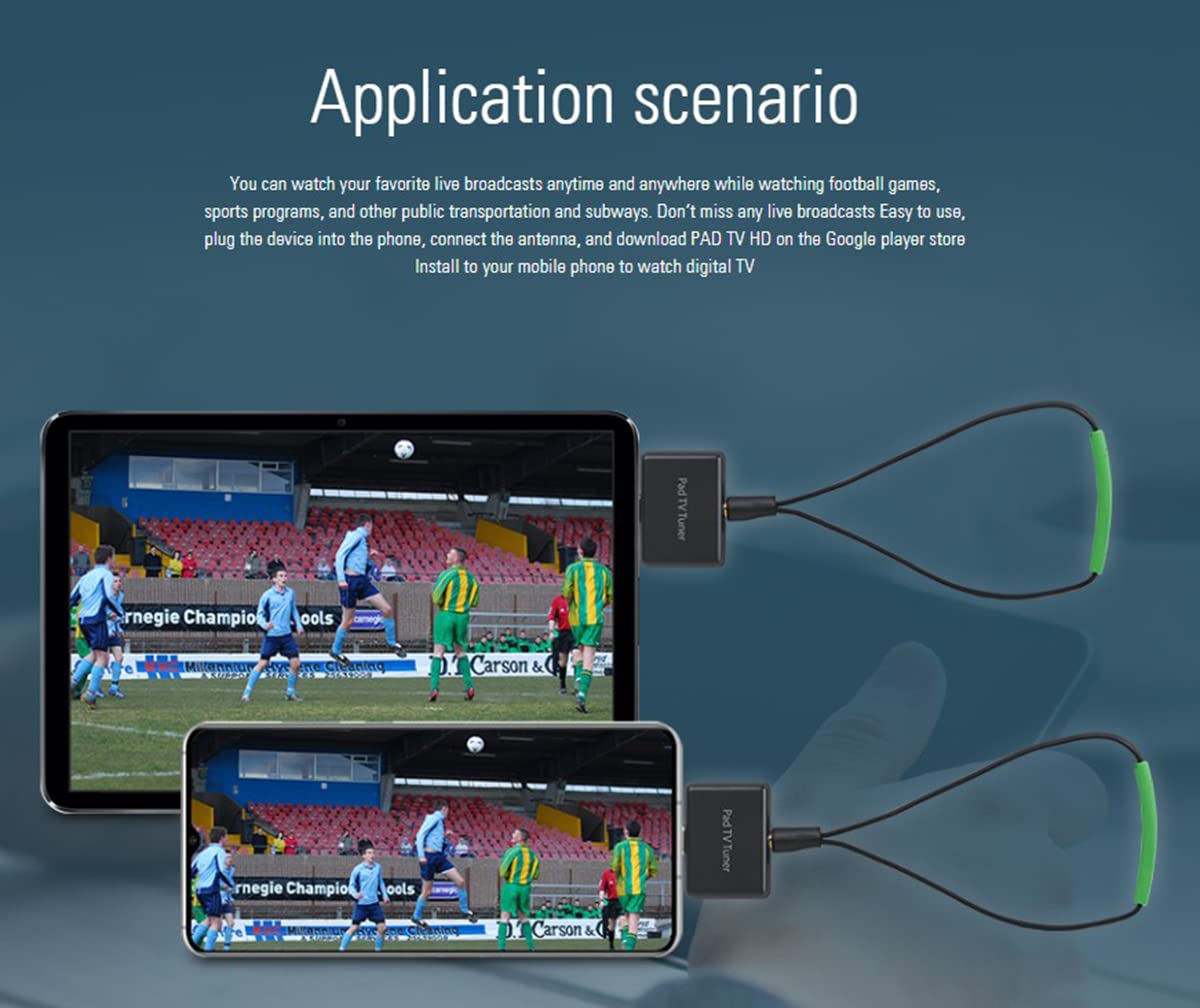 MyGica USB-TV-Tunerkarte Typ C, ATSC-Digitalfernsehen überall empfangen, Freeview HD-TV-Empfänger, kabelloser HDTV-Stick-Tuner-Adapter, USB-TV-Antenne für Android-Smartphones, Tablets und PCs, keine Internetverbindung erforderlich