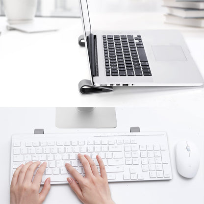 SUPBEE Universal-Laptop-/Computer-Tastaturständer, [4er-Pack] Gummierter, neigbarer Keil für Schreibtisch, ultrakompakter, tragbarer, belüfteter Ständer mit erhöhten Füßen für Notebook-Tastaturen – Schwarz