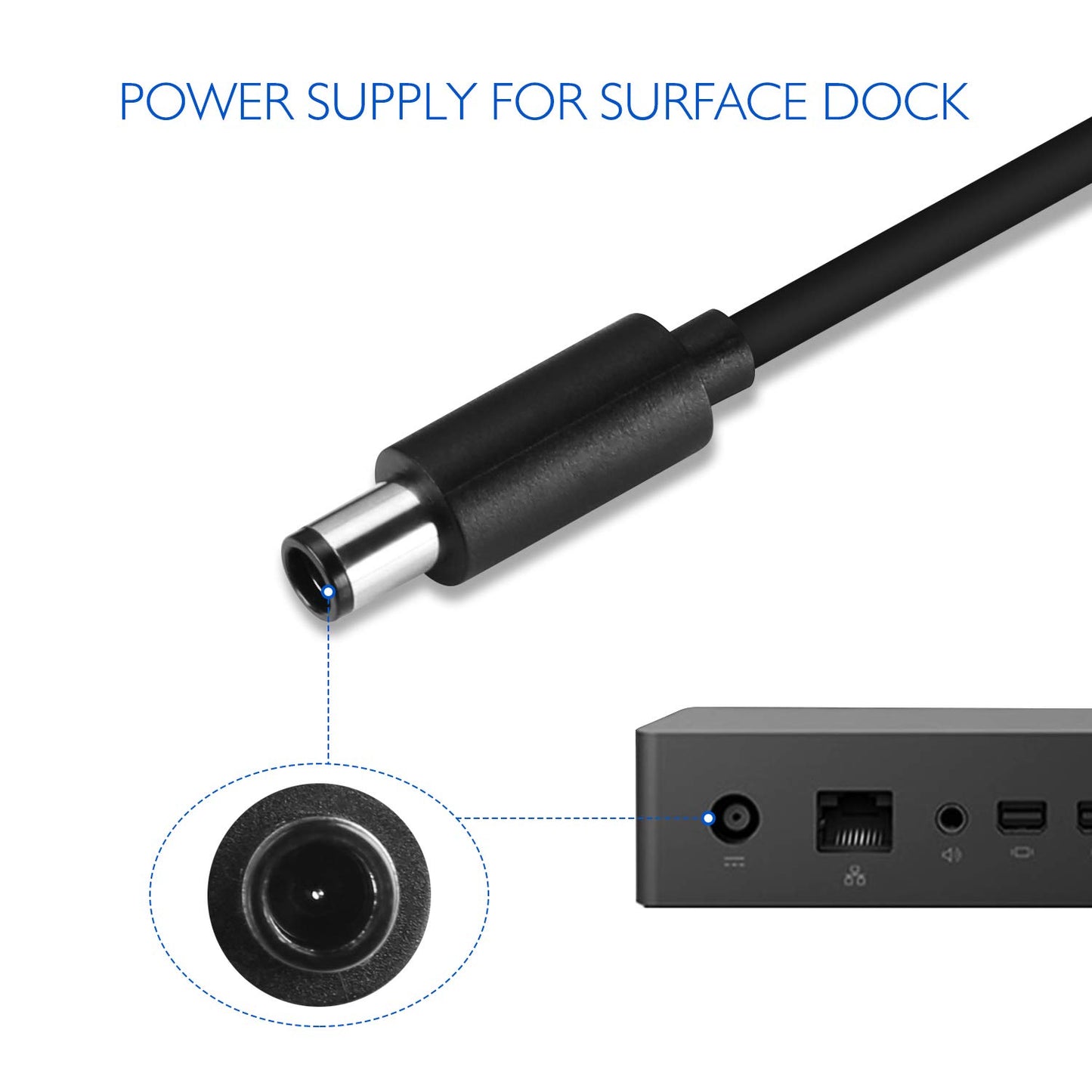 Surface Dock Ladegerät, 15V 6A 90W Netzteil Akkuladegerät für Microsoft Dockingstation Surface Pro 4 Surface Book 1661 1749 TG-TECH