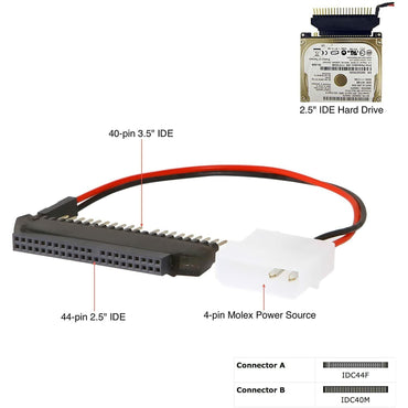 SABRENT 2.5 to 3.5 IDE Disk Drive Convert Notebook Hard Disk Drive to Desktop (ADP IDE23)