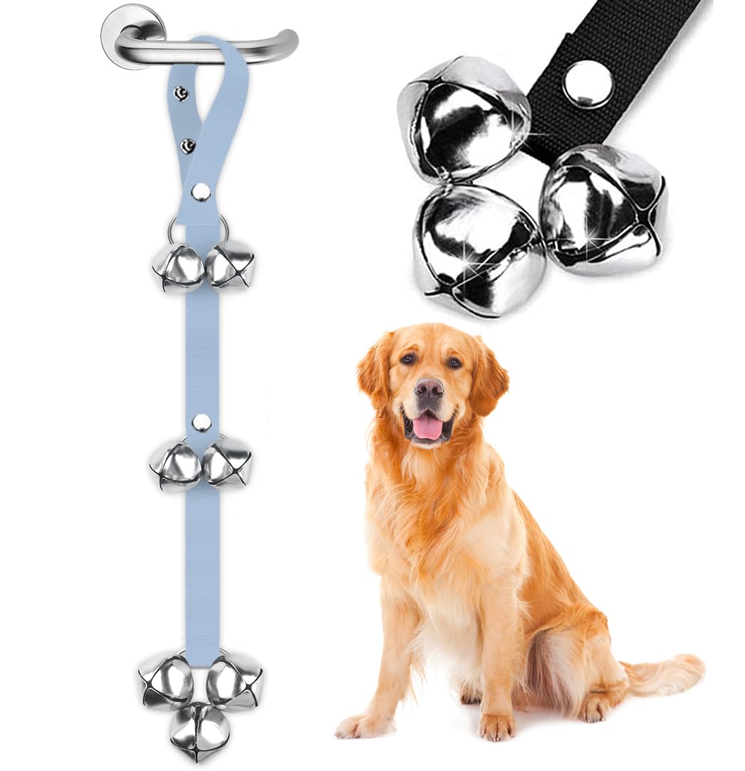 BLUETREE Dog Doorbells Premium Quality Training Potty Great Dog Bells Adjustable Door Bell Dog Bells for Potty Training Your Puppy The Easy Way - 7 Extra Large Loud 1.4 DoorBells