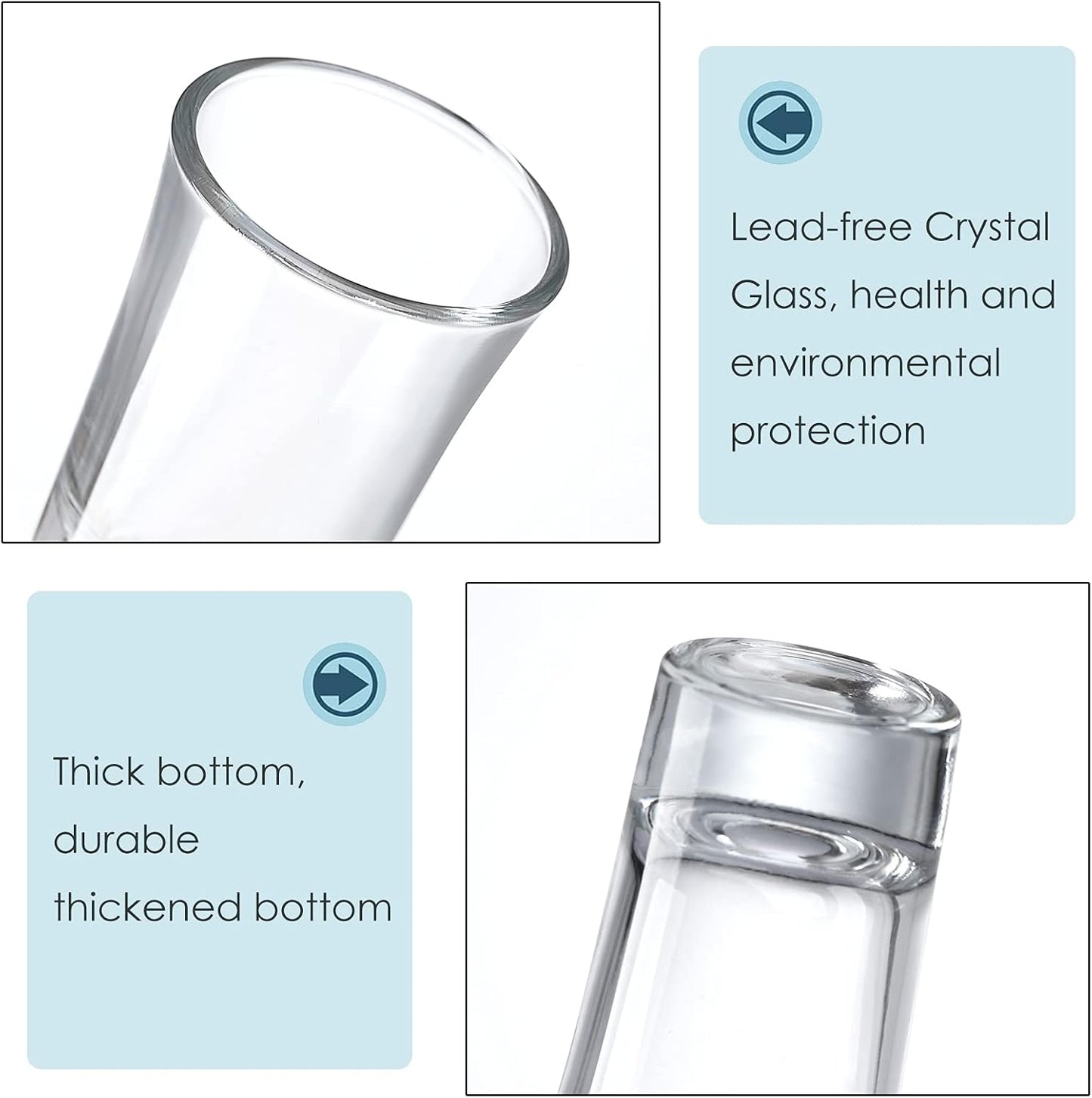 40 Pack Heavy Base Shot Glasses, 1.4oz Whiskey Shot Glass Set Small Glass Cups for Liqueur Spirits Bar Party Favor Housewarming Gift