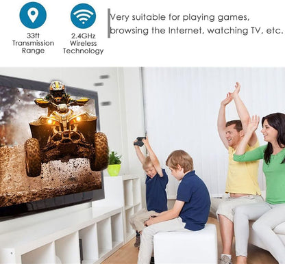 BL Mini Wireless Keyboard Remote Control with Touchpad Mouse Combo, Backlit 2.4GHz Mini Keyboard Wireless USB Dongle Rechargeable Li-ion Battery for Android TV Box Smart TV PC PS3 Windows MacOS X-Box