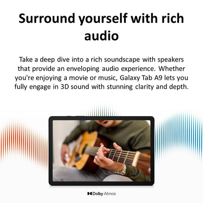 Samsung Galaxy Tab A9 4G LTE SM-X115 (64GB, 4GB, Cellular) 8.7" Android Tablet, Octa-core (6nm), Dual Speakers (Factory Unlocked) (Renewed)