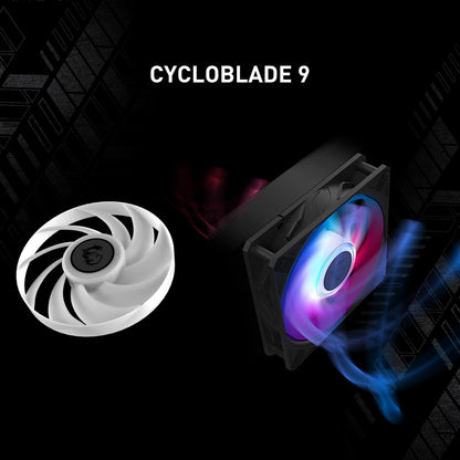 MSI MAG CORELIQUID A15 240 - AIO ARGB CPU Liquid Cooler - 240mm Radiator - LGA 1851 Ready - Dual 120mm ARGB PWM Fans, Black