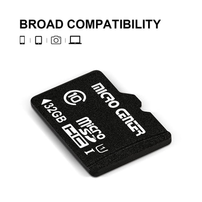 Micro Center 32GB Class 10 MicroSDHC Flash Memory Card with Adapter for Mobile Device Storage Phone, Tablet, Drone & Full HD Video Recording - 80MB/s UHS-I, C10, U1 (5 Pack)