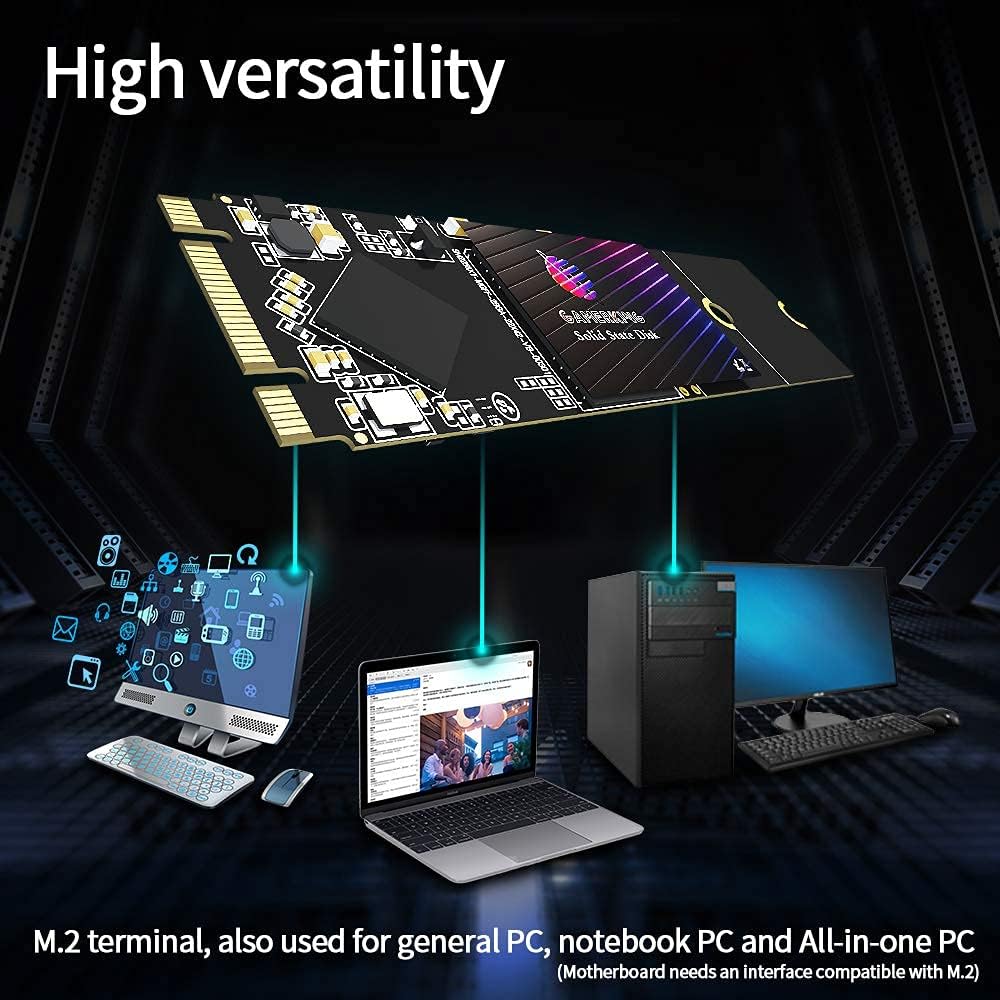 Gamerking SSD M.2 2280 64GB NGFF Interne Solid-State-Festplatte Hochleistungsfestplatte für Desktop-Laptops SATA III 6Gb/s M2 SSD (64GB, M.2 2280) 