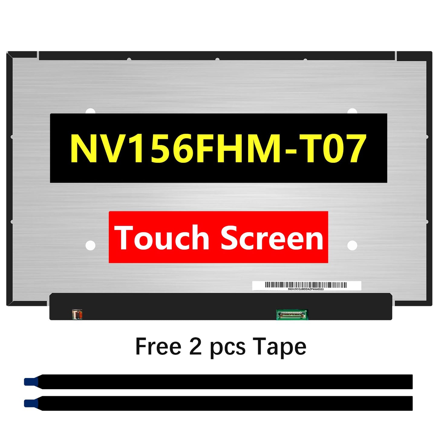 TFTcenter NV156FHM-T07 V8.0 V8.1 V8.3 V8.4 LCD Touch Screen Replacement, Touchscreen 15.6 inch 1920x1080 40Pin Laptop Display Panel (Panel Only)(Not for Others Model)
