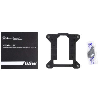 Silverstone Technology SST-NT07-115X-USA CPU-Kühler für LGA1150/1151/1155/1156/1200, flaches Profil, 23 mm hoch, unterstützt 65 W TDP, mit 80-mm-PWM-Lüfter (SST-NT07-115X)