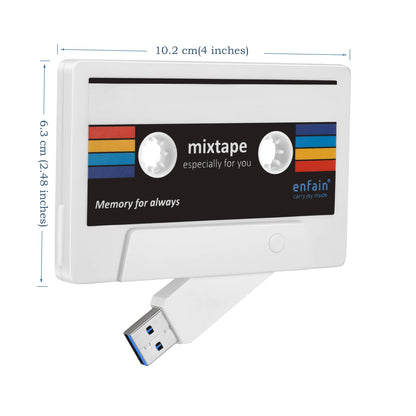 Retro Cassette USB 3.0 Flash Drive 32GB - 1980s Mixtape Design Gift for Birthdays, Anniversaries & Holidays - Fast 90MB/s, Works with PC/Mac/Linux - Includes Tape Box