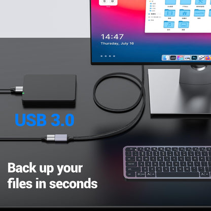 Pastall USB Female to C Male Cable(1M/3.3 Ft),Type-C Adapter,USB C to USB 3.0 Adapter,C Female to A Male for Phone/Laptop/Tablet/Switch USB-C Device