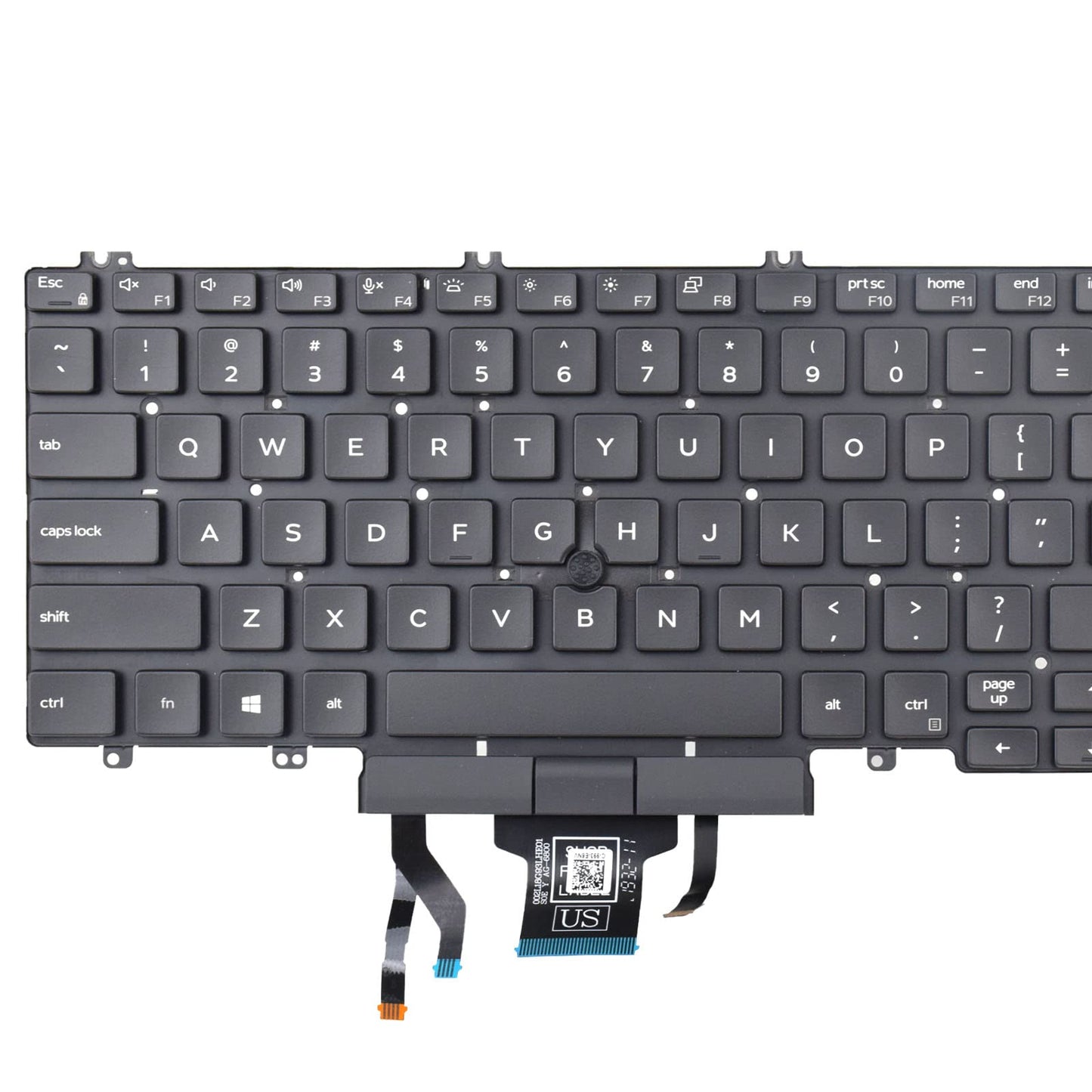 SUNMALL Replacement Keyboard Compatible with Dell Latitude 5500 5501 5510 5511.Precision 3540 3541 3550 3551 with Pointer and Backlight
