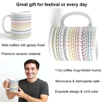 Pure Compression Hidden Message Fuck This Shit Coffee Cup Mug 11oz - Fuck It You F This S Coffee Mugs - Gag Gifts for Men Women