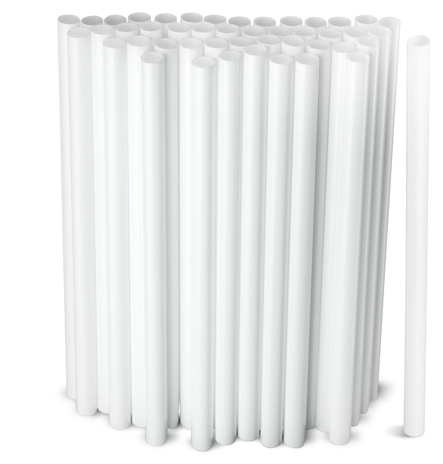 Clear Jumbo Smoothie Straws, Clear Disposable Wide-mouthed Large Milkshake Straws 9'' Inches High/Tall 100 pack