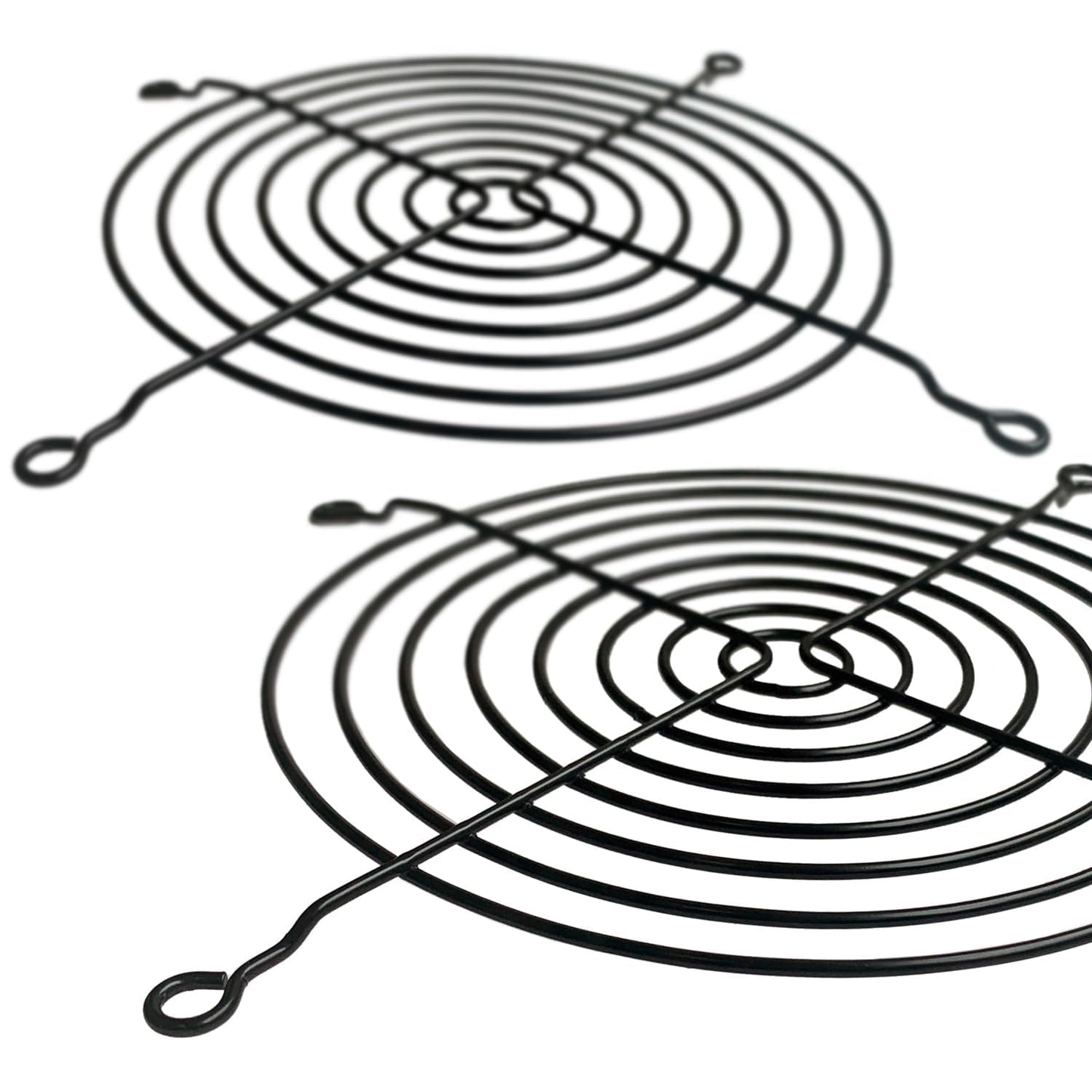 Nivithi 120mm Fan Grill,PC Fan Cover,Black PC Fan Grill Guard,Metal Slivery Black Replacement Screws,for PC Ventilator,2Pack.