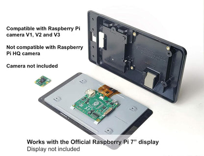 SmartiPi Touch 2 - Case for The Official Raspberry Pi 7" Touchscreen Display - with Cooling Fan