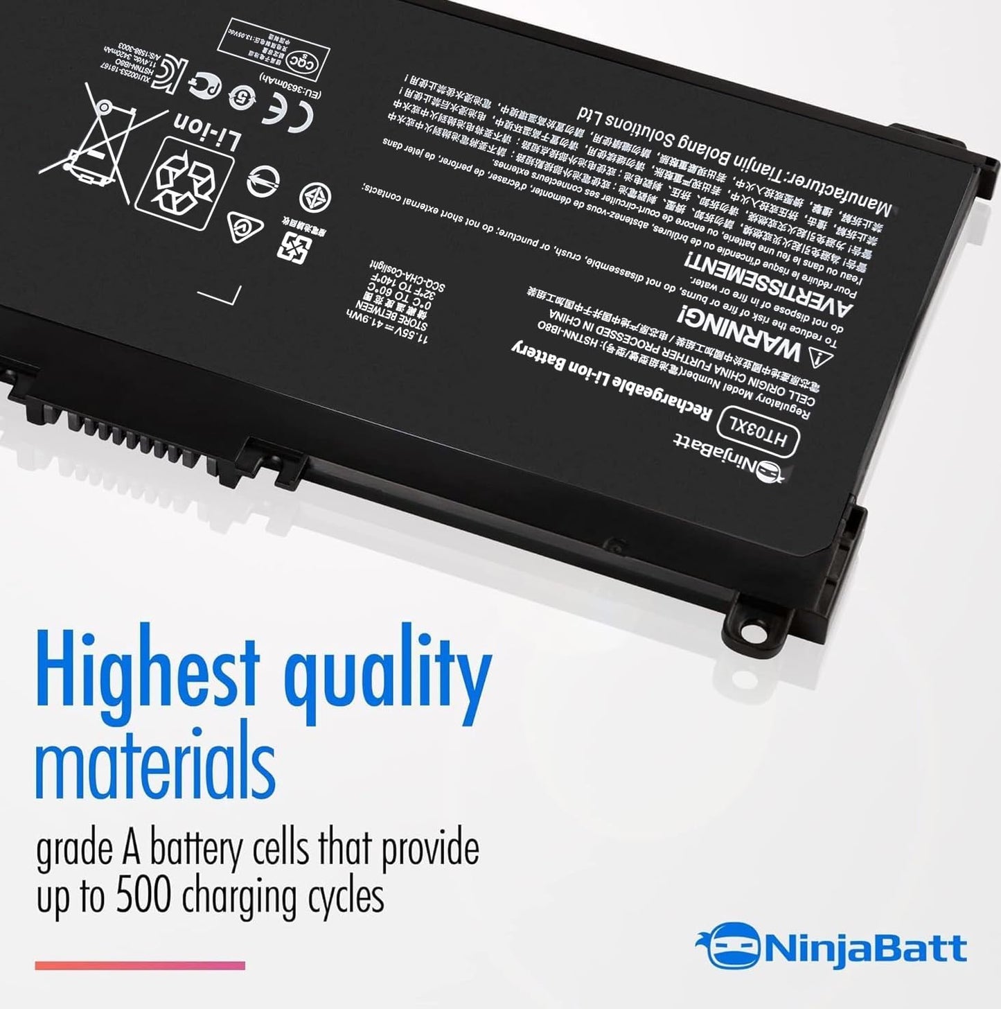 NinjaBatt HT03XL Battery for HP L11119-855 HW03XL Pavilion 15-DB Series14M-DH0003DX 14M-DH1003DX 15T-CS200 15-DY0013DX 15-DY1023DX 15-DY1751MS 15-CS3073CL