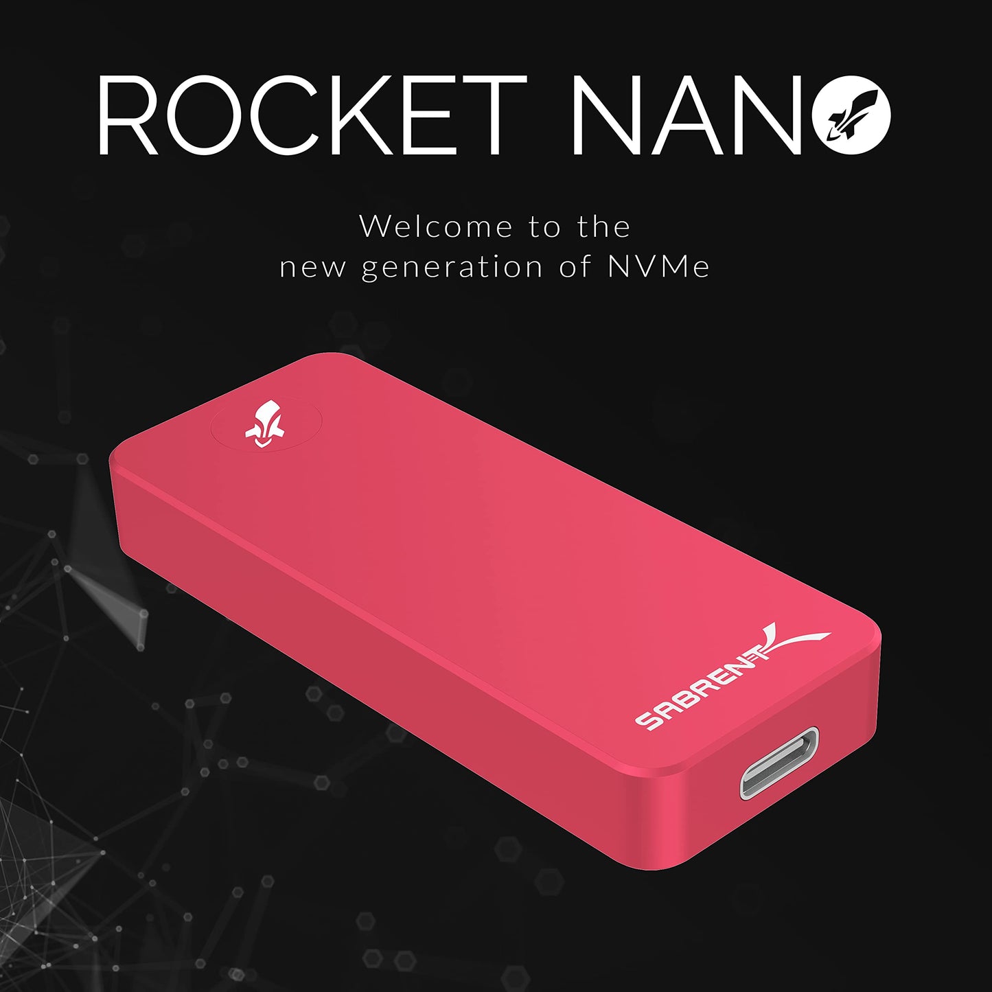SABRENT 1TB Rocket Nano Externe Aluminium-SSD Bis zu 1000MB/s (Pink) (SB-1TB-NANO-PNK) 