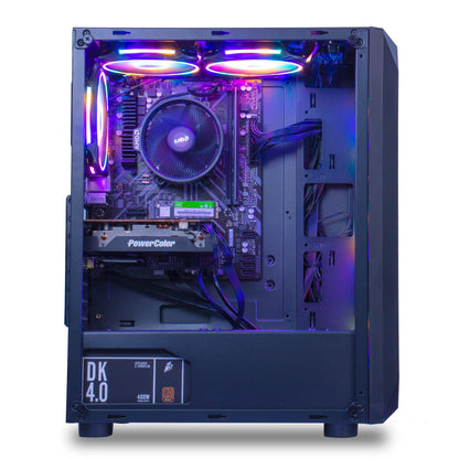 MXZ Gaming-PC Computer R5 3600, RTX 4060, 16G DDR4, NVME 500G, B450, 6RGB-Lüfter, Windows 11 Pro, sofort einsatzbereit, Gaming-Desktop-Computer (R5 3600| RTX 4060)