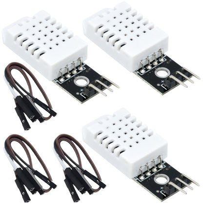 MTDELE 3Pcs DHT22 Digital Temperature and Humidity Sensor AM2302 Module Replace SHT11 SHT15 Compatible with Arduino Electronic DIY