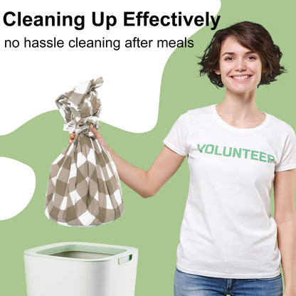 misaya 3 Packs Buffalo Disposable Table Cloth, 54 x 108 Inch Waterproof Plastic Tablecloth, Rectangle White and Khaki Checkered Table Covers for Picnic, Birthday, Party